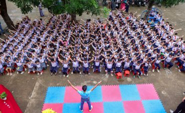 Học sinh hào hứng tham gia ngày hội vệ sinh học đường